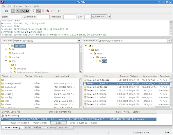 FileZilla - Cool FOSS Software of 2013 - nixCraft
